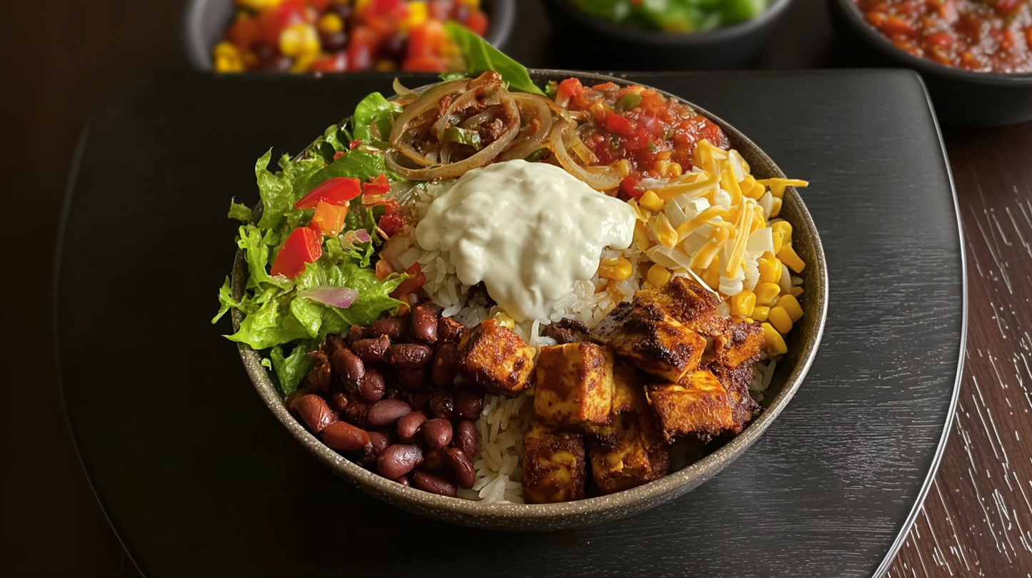 Mexican Chipotle Paneer Rice Bowl