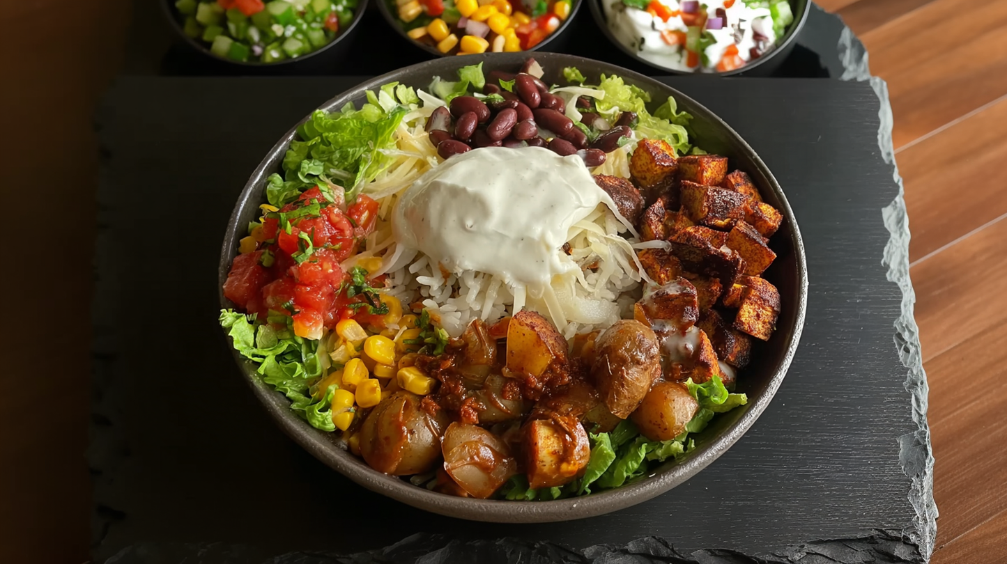 Mexican Chipotle Potato Rice Bowl